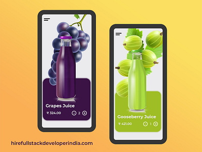 Online Juice Store android app development app design design agency design app illustration ui ux web website