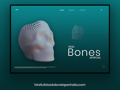 UI Design of Artificial Head Bones animation app artificial branding design illustration logo seo ui user experience ux vector web website