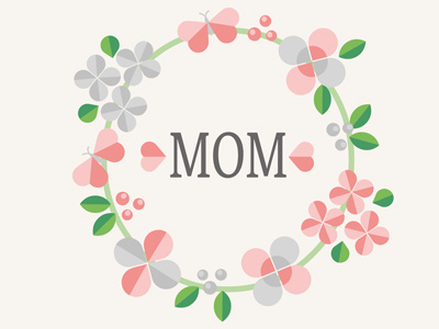 Mom's the Best I card flowers freebee mothers day