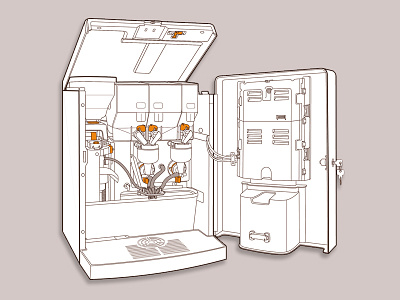 Coffee Dispenser coffee dispenser machine open technical tiny tim vectorize