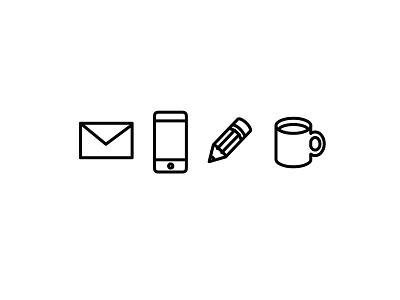 Work coffee icon illustration letter mobile pen