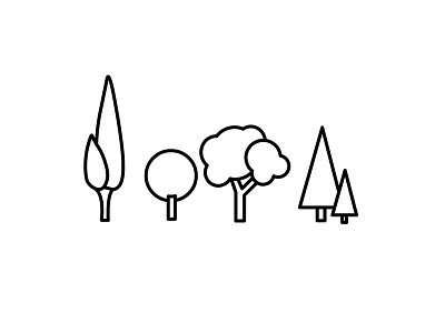 Trees forrest icon illustration tree woods