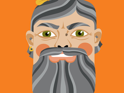 King of the Woods beard illustration king spirit