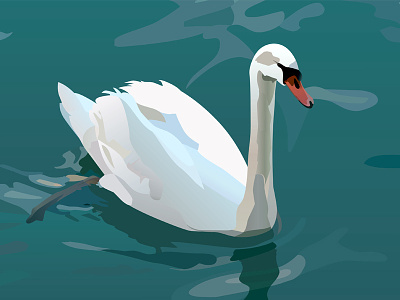 Swan bird lake swan swim waterfowl
