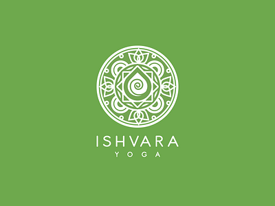 Ishvara Yoga best best design branding creative design fibonacci flat green illustration ishvara logo mandala mexican minimal mundomy pachamama vector yoga