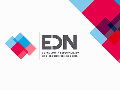 EDN Logo abstract cyan logo minimalist pink