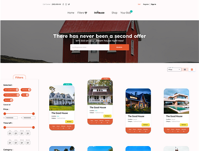 Bids Web Design - InHouse app bid bidd ui ui design uiux web web design white