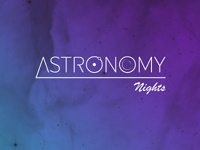 Astronomy Nights Logo branding colorful iphone iphonex logo nightlife nyc pruple ui ux