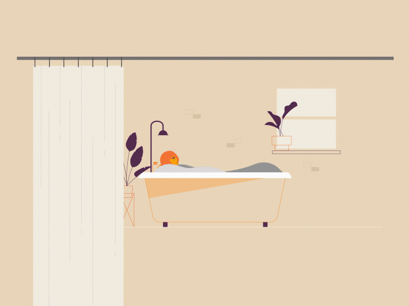 Bubble Bath bath time bathtub illustration relax