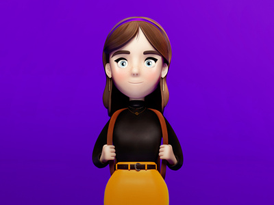 Hello, Dribbble! 3d character design maya