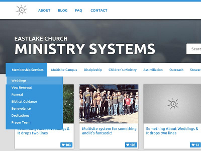 ELC Resources Logged In dropdown eastlake church nav navigation