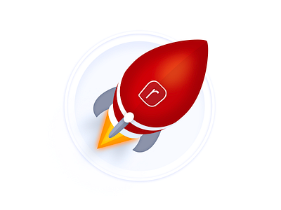 Shoot for the Moon badge bootstrap email illustration launch rocket ship vibrant
