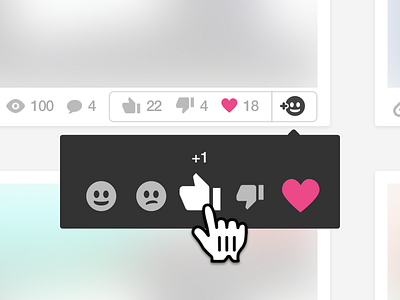 Dribbble Reactions