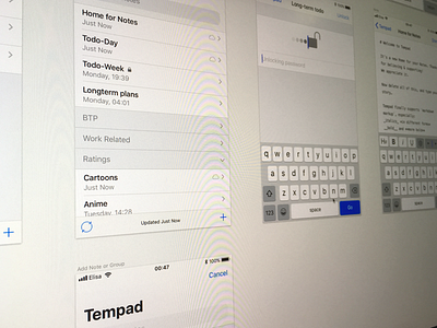 Tempad for iOS guidelines ios keyboard list markdown tempad