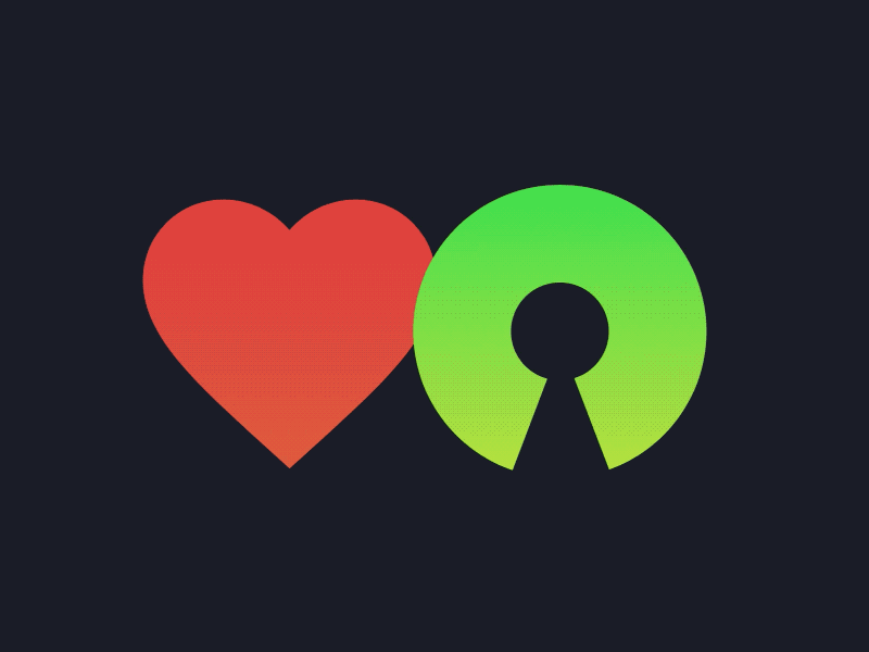 We Love Open Source! animation beat heart love open open source smooth source