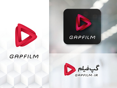 Gap Film.ir Logo app branding design graphic design illustration logo typography ui ux vector