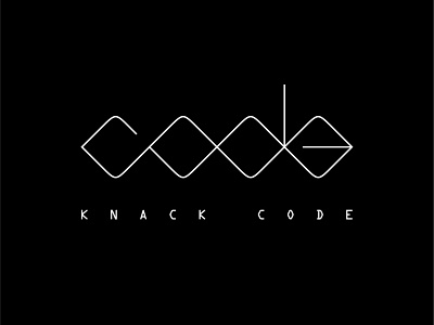 Knack Code design illustration line logo typography vector