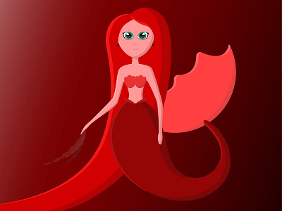 Red Brings Out Your Eyes design illustration logo mermaid vector vectors