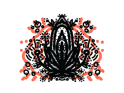 Cactus adstract cactus color flower illustrator ipad pro nature procreate vector