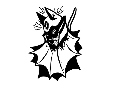 Bat cat the vigilante batman black and white illustration ipad ipad application ipad pro saax