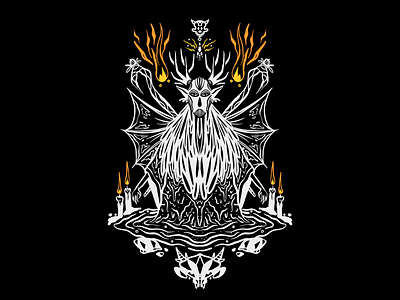 Black Ritual black magic candle dark fire illustration ipad pro magic procreate ritual saax
