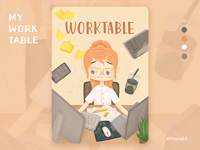 WORKTABLE design illustration procreate work workspace worktable