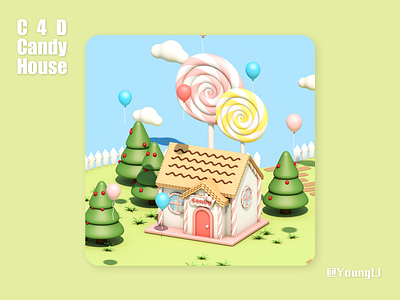 C4D practice - Candy House c4d design