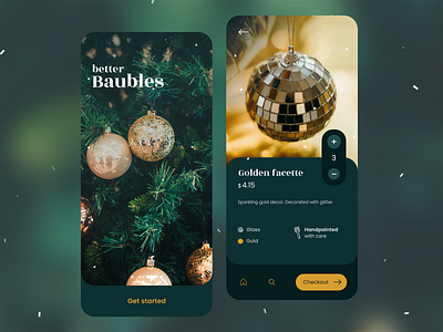 Christmas Store eCommerce App app application branding buy christmas ecommerce green mobile mobile app mobile app design product store uiux ux uxdesign