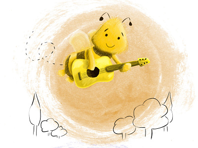 Children's book bee bee children children book cute digital digitalart illustration lullaby