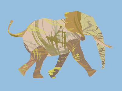 Elephant animal animal art digital digitalart elephant illustration wild