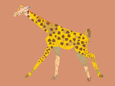 Giraffe animal design digital digitalart giraffe illustration wild