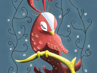 Bird animal cute digitalart illustration lullaby