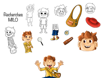 Mood board Milo character design children game