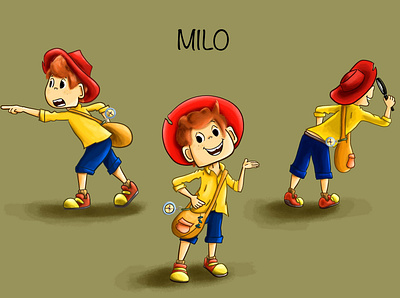 Character design Milo characterdesign children digitalart digitalpaiting photoshop videogame