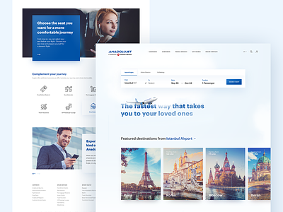 AnadoluJet Airlines — Redesign Concept airlines anadolujet concept redesign turkish airlines ui ux website