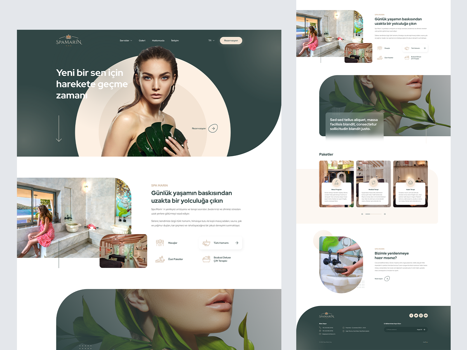 Massage Services Website by Halil Lekesiz on Dribbble