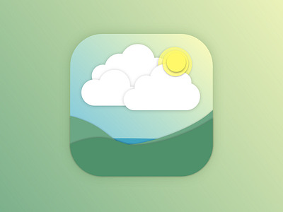 Weather App Icon adobe xd app dailyui flat icon illustration ui ux