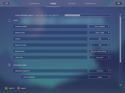 DailyUI : 007 // Settings