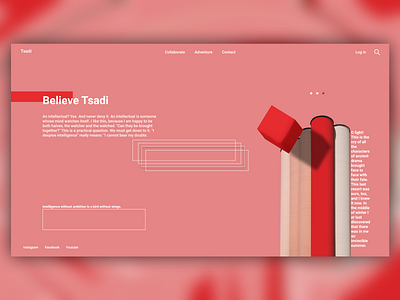 Tsadi design illustrator minimal typography ui ux web website