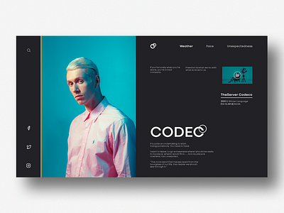 CODEC blue clothing codec color colorful dark ecommerce fashion gear minimal modern photography shop store typography ui ux video web website