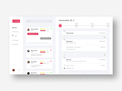 Plan.2 agenda airport boxes calendar clean ui dashboard design ecommerce interface minimal modern people plane planning space traveling ui ux web website