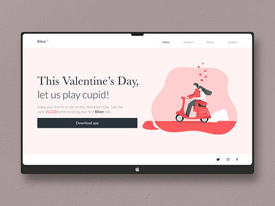 Bikee -  Valentine's Day landing page