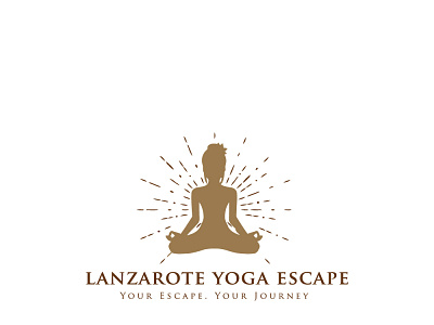 lanzarote yoga Escape branding design flat icon illustration illustrator logo minimal typography vector