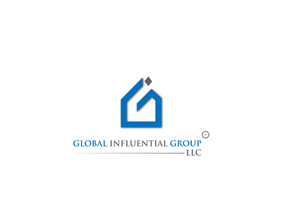 Global Influential Group LLC brand branding design flat icon illustration illustrator logo minimal typography