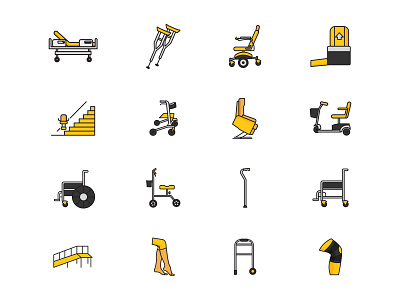 Medical website icon set