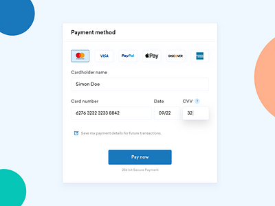 Payment Method design payment method ui ui design