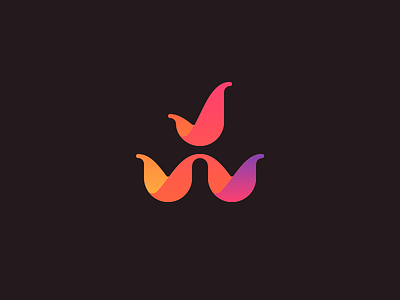 JW floral gradient logo