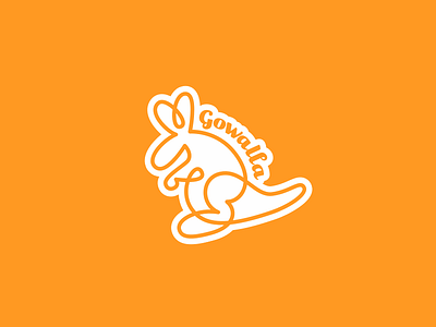 Gowalla logo orange startup sticker tech
