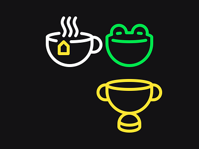 :none_of_my_business: believeland cleveland emoji frog icon illustration kermit lebron logo tea trophy