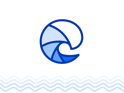 Breaker Logo blue breaker icon logo surf wave